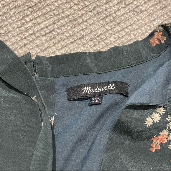 Madewell Silk Tie-Back Dress in Wild Botanic (XXS) - Picture 6 of 10